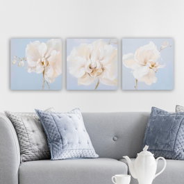 Wallity Conjunto de 3 Pinturas Decorativas en Lienzo Multicolor
